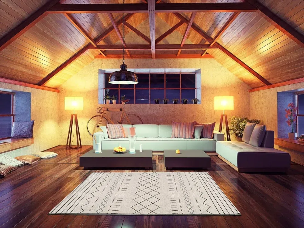 Illustration numéro 2 du produit Tapis ethnique blanc/noir 200x290 cm