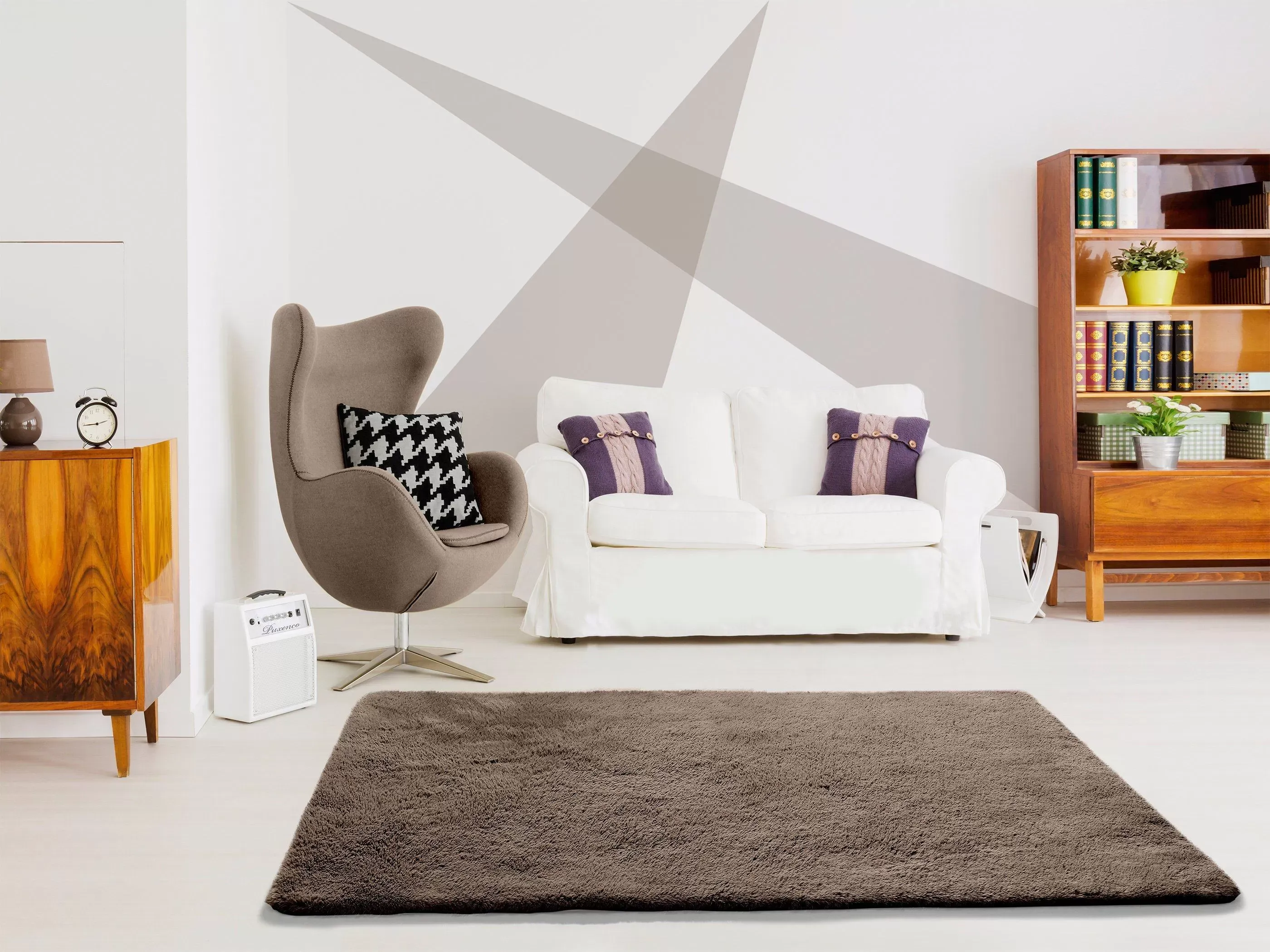 Illustration numéro 2 du produit Tapis vison marron, 160x230 cm