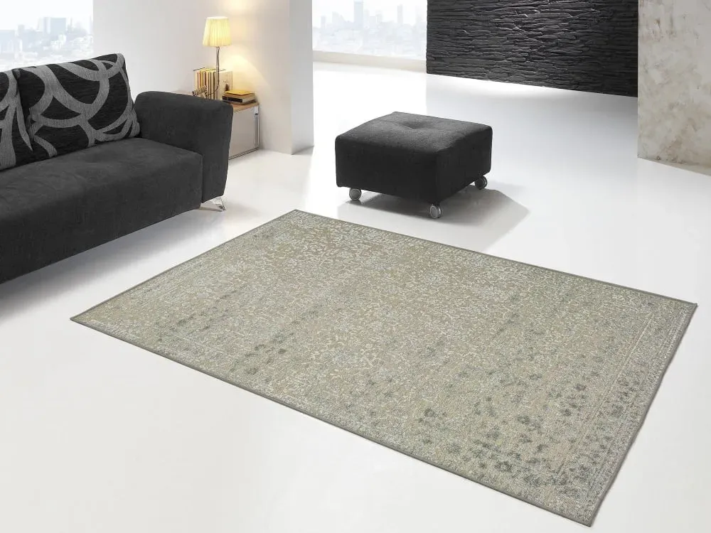 Illustration numéro 2 du produit Tapis en laine vintage argent  160x230 cm