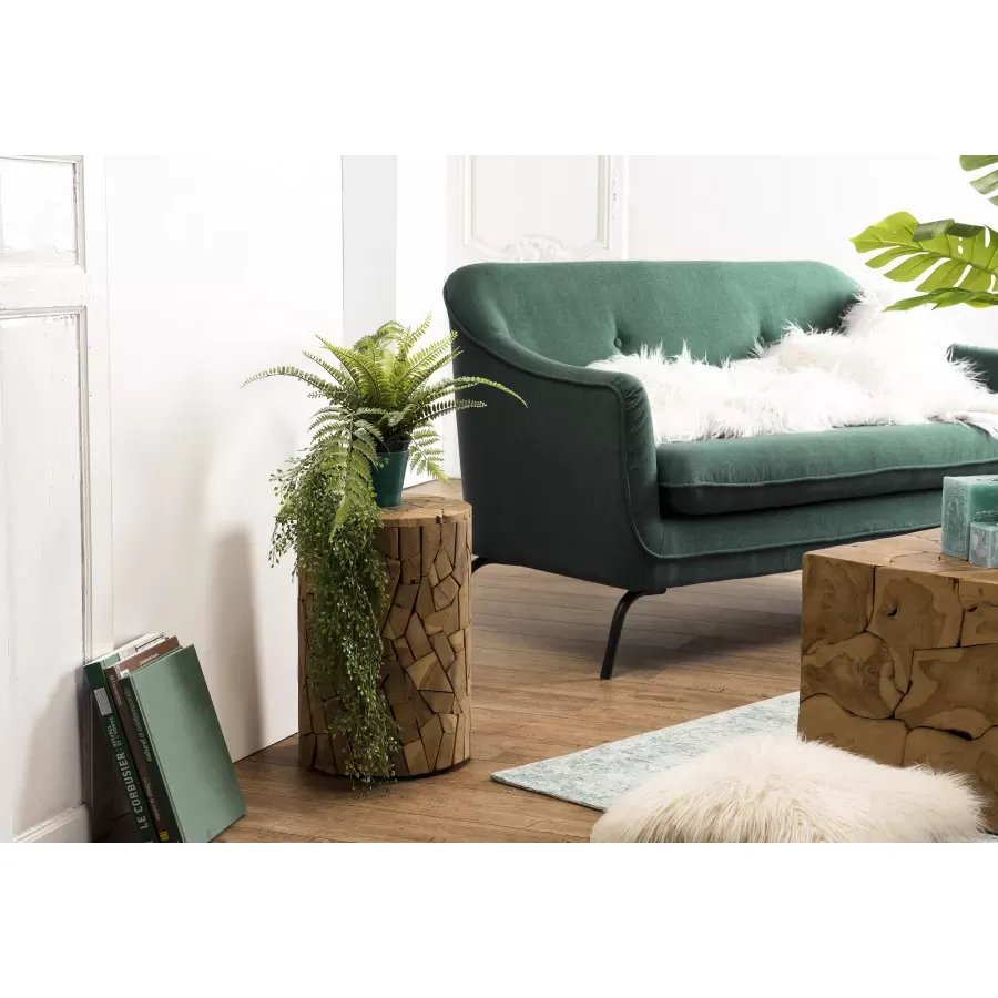 Illustration numéro 2 du produit Table d'appoint ronde mozaïc en teck D30