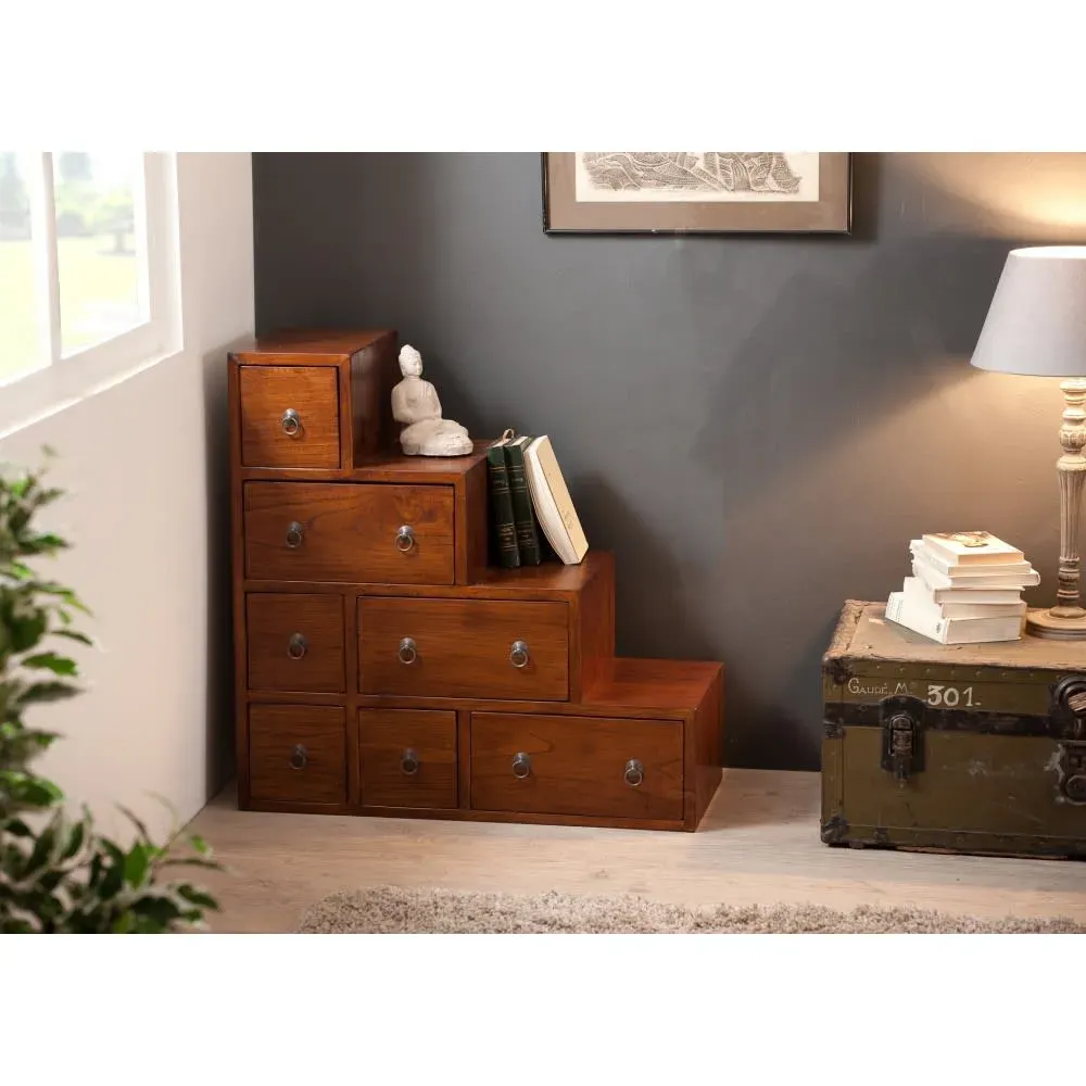 Illustration numéro 2 du produit Meuble escalier en mindi 76x76cm