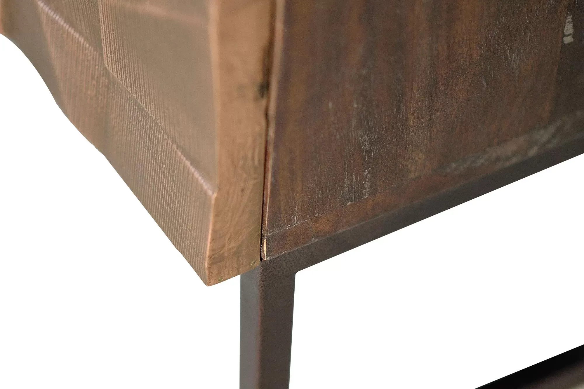 Illustration numéro 2 du produit Meuble TV en manguier et bronze marron foncé