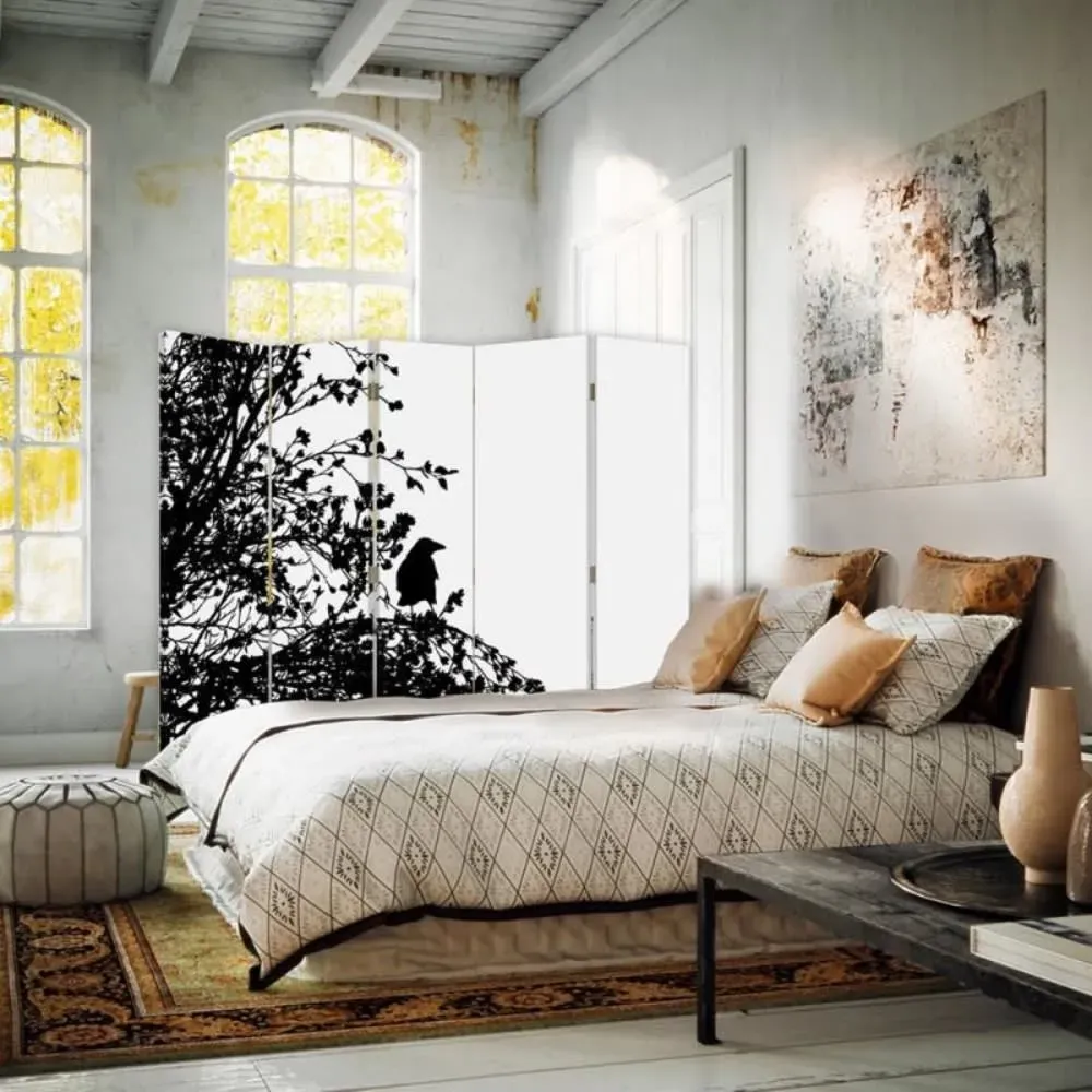 Illustration numéro 2 du produit Paravent - Cloison Forest Silhouette cm 180x170 (5 volets)