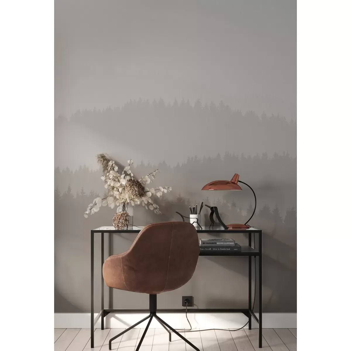 Illustration numéro 2 du produit Papier peint panoramique low mountains beige 425x250cm