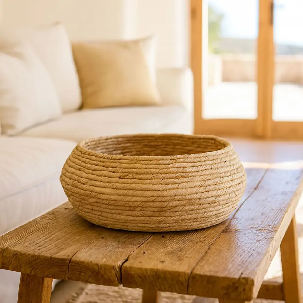 Illustration numéro 2 du produit Panier en abaca 42cm