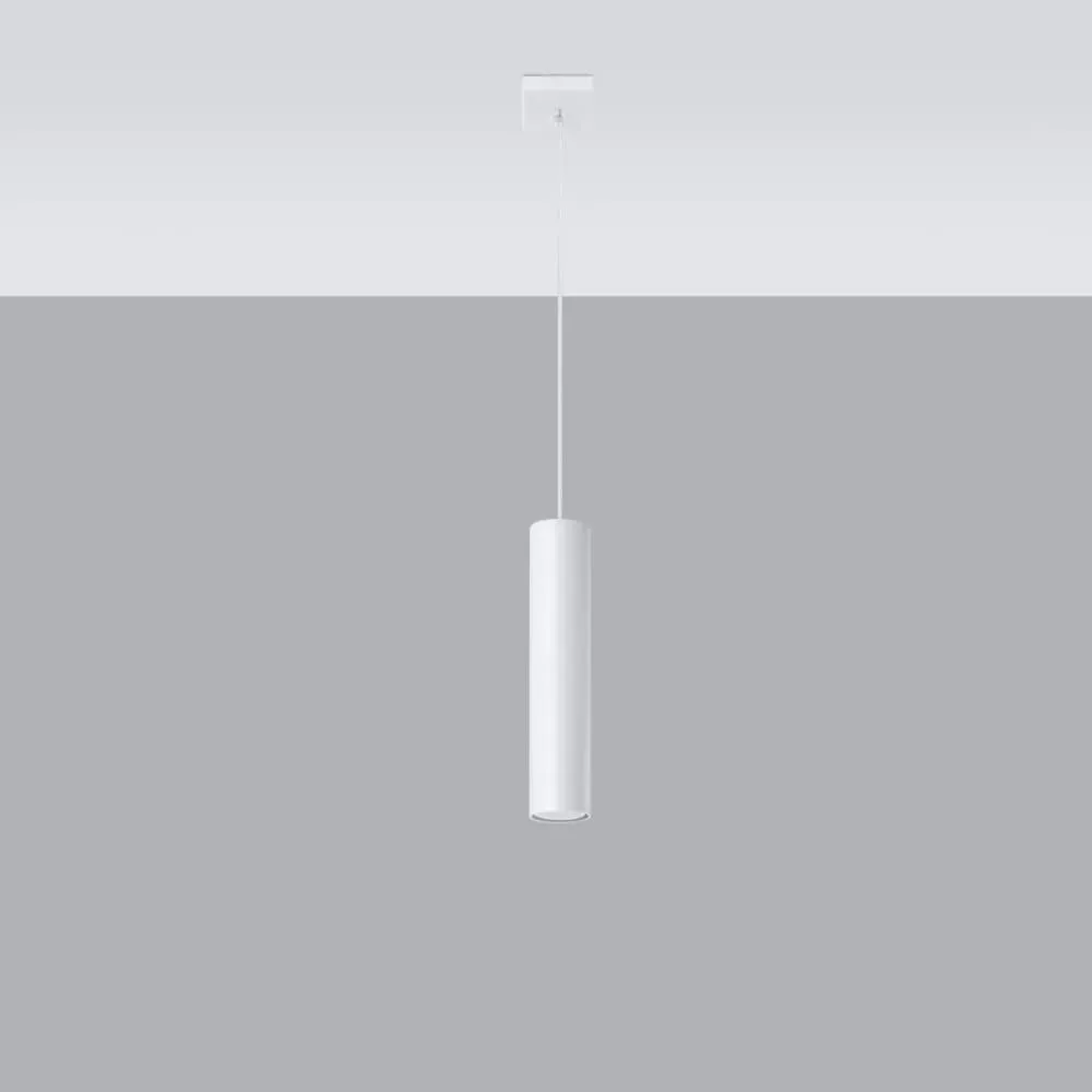 Illustration numéro 2 du produit Lampe suspendue acier blanc H 100 cm