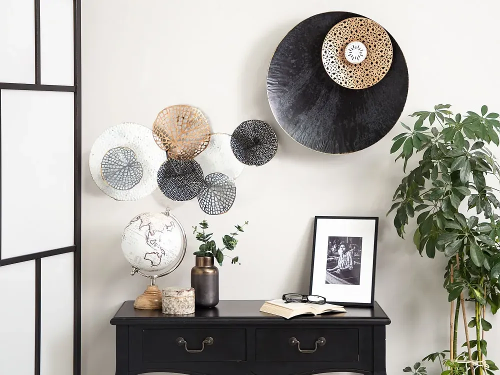 Illustration numéro 2 du produit Décoration murale métal 49 cm noir