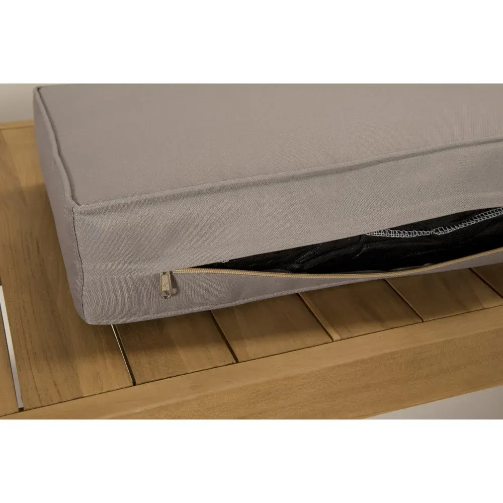 Illustration numéro 2 du produit Salon de jardin en teck et tissu 4 personnes