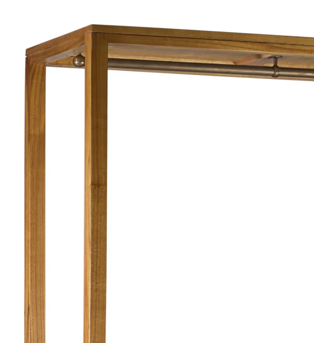 Illustration numéro 2 du produit Portant en bois de mindi et métal noir H 190 cm