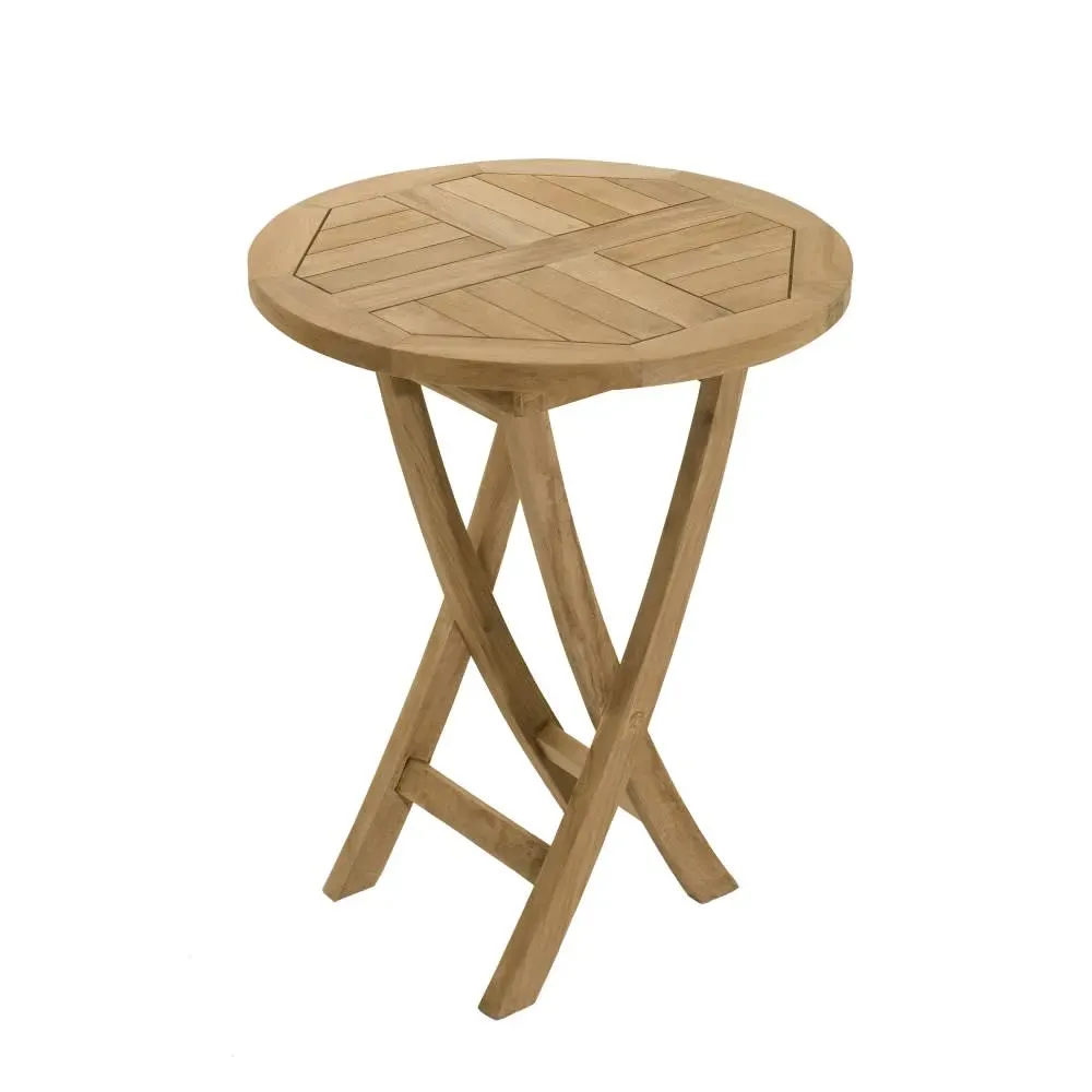 Illustration numéro 2 du produit Table de jardin et chaises en teck 2 personnes