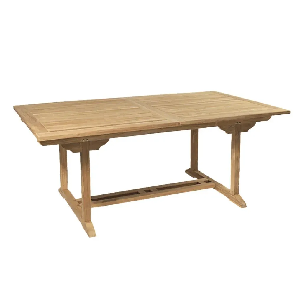 Illustration numéro 2 du produit Table de jardin et chaises en bois teck 8/10 personnes