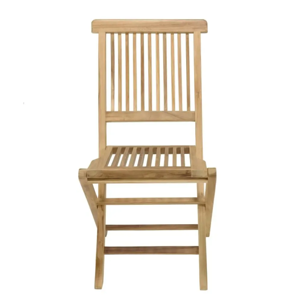 Illustration numéro 2 du produit Ensemble de 2 chaises de jardin en bois teck