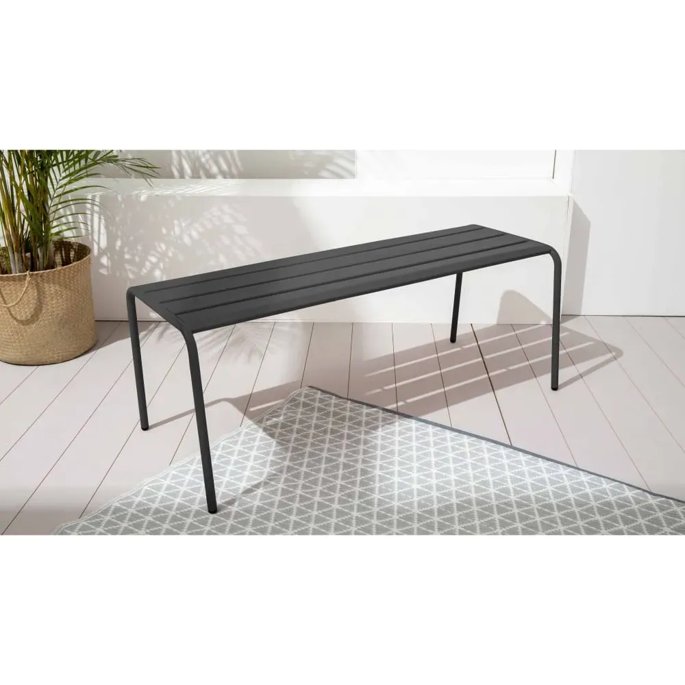 Illustration numéro 2 du produit Banc de jardin en acier anthracite