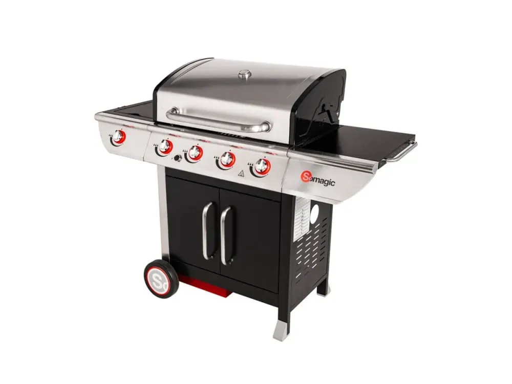 Illustration numéro 2 du produit Barbecue à gaz avec tableau de bord en inox métal/inox argent