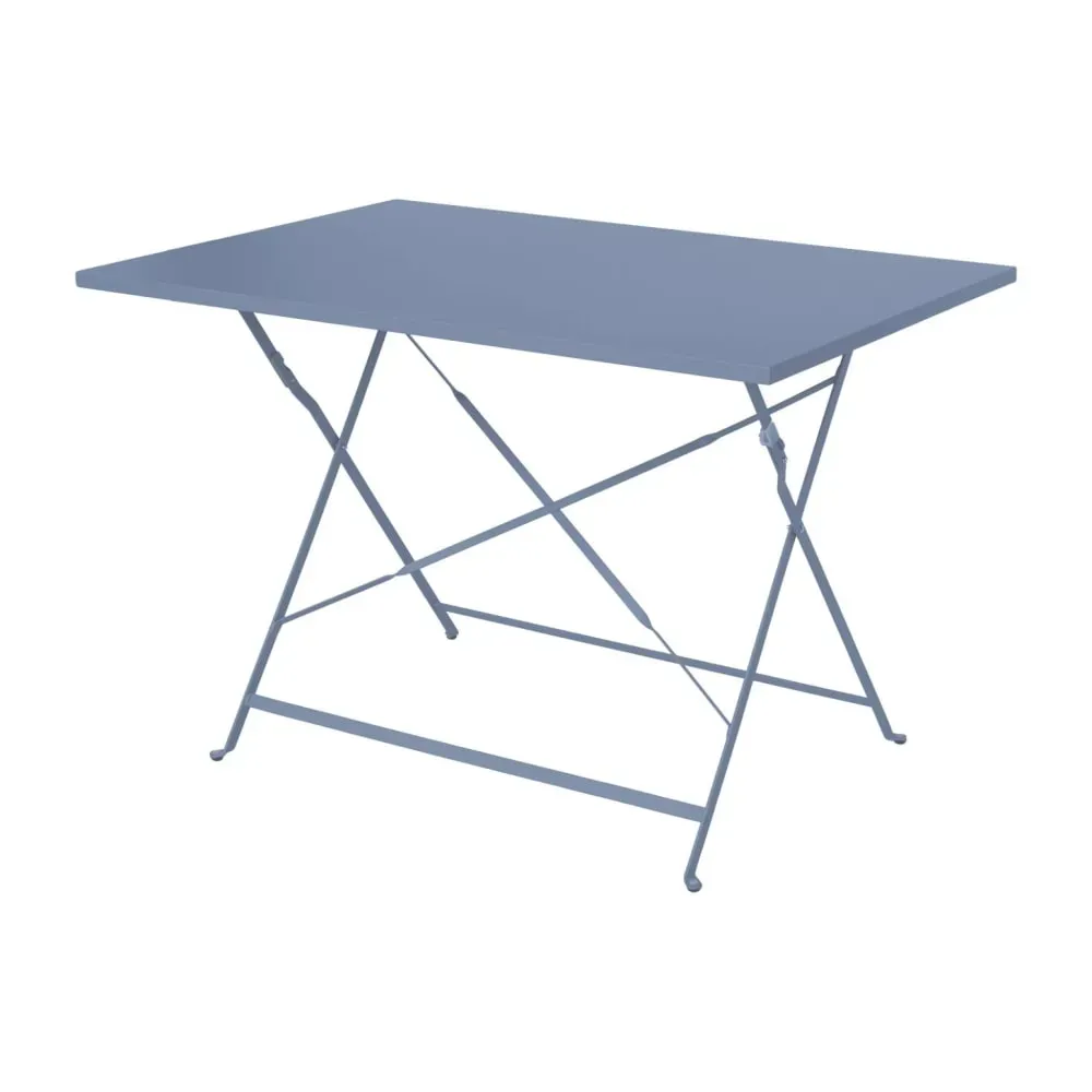 Illustration numéro 2 du produit Salon de jardin bistrot pliable rectangulaire 110 x 70cm, bleu grisé i