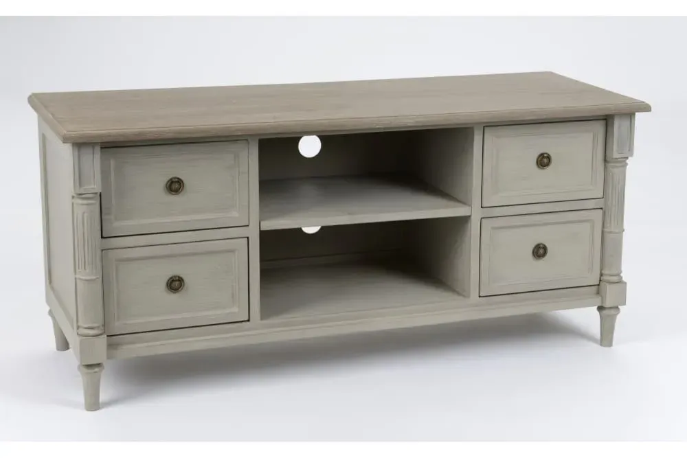 Illustration numéro 2 du produit Meuble TV en bois 4 tiroirs 2 niches