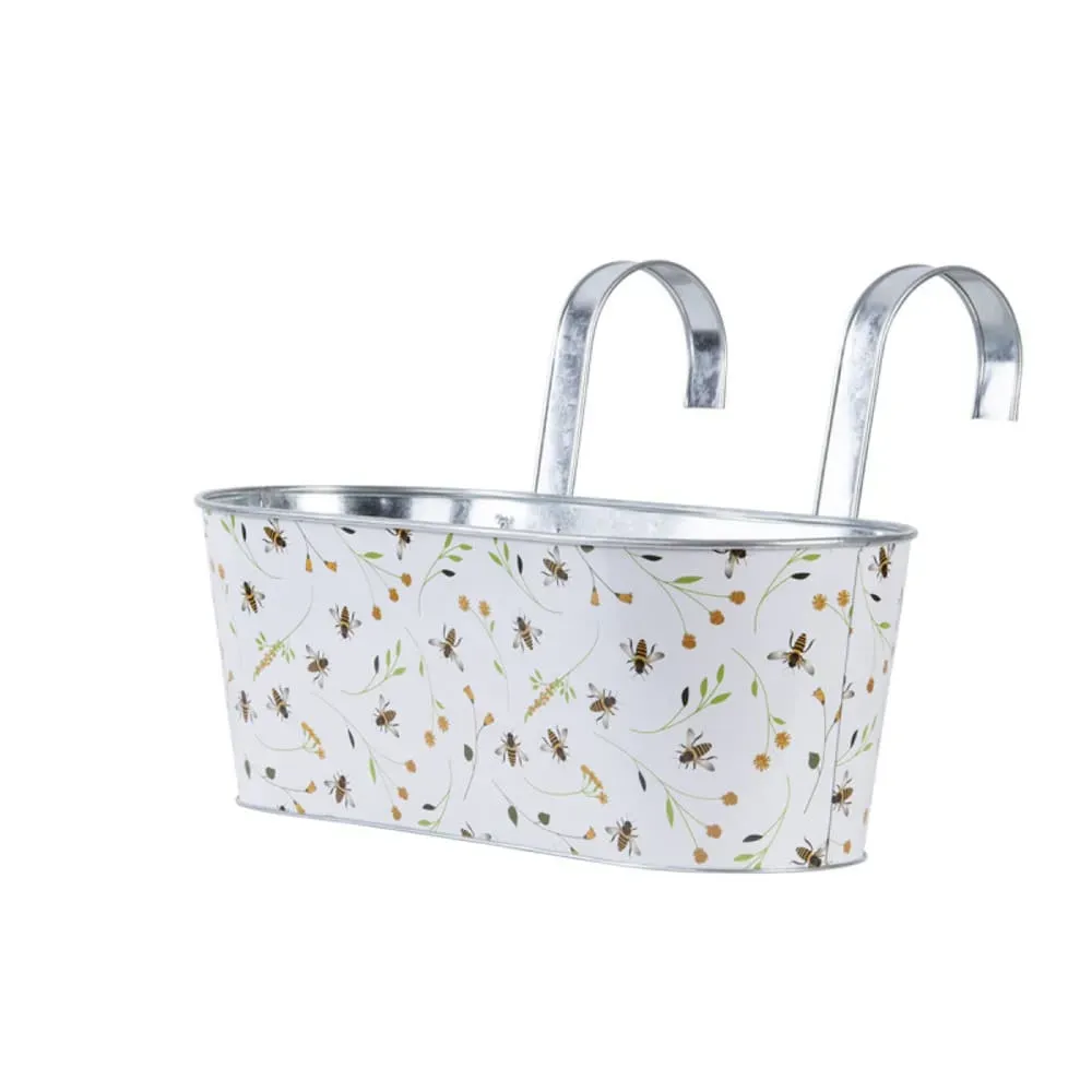 Illustration numéro 2 du produit Jardinière zinc abeilles crochet