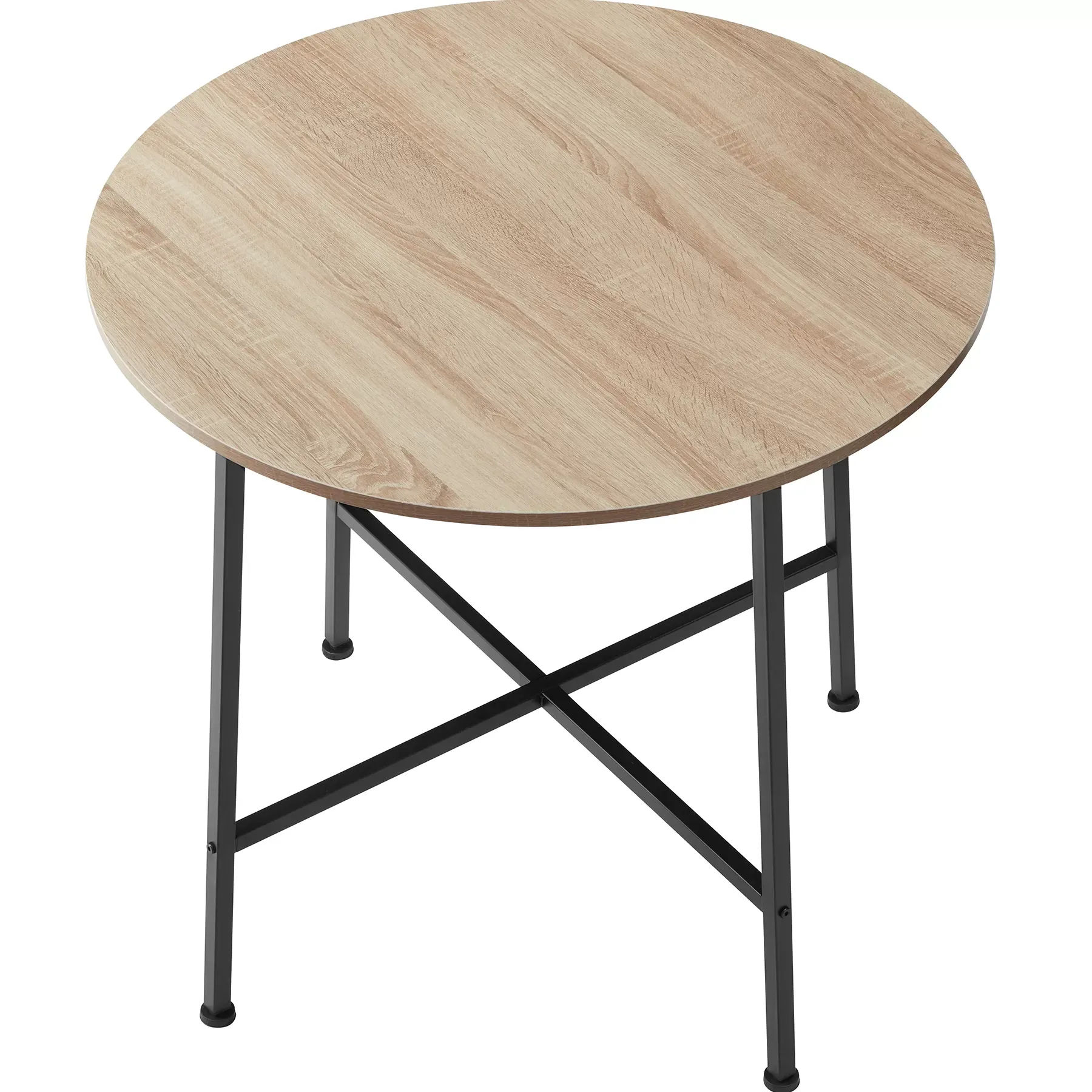 Illustration numéro 2 du produit Table de salle à manger Style industriel 80 x 76 cm Bois clair