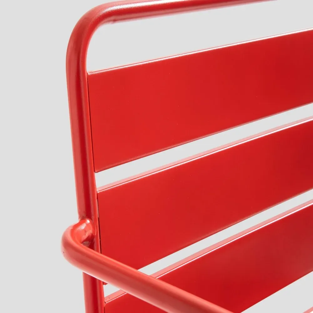 Illustration numéro 2 du produit Canapé de jardin en métal rouge