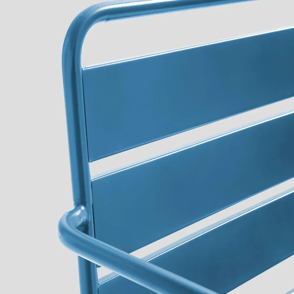 Illustration numéro 2 du produit Canapé de jardin en métal bleu pacific