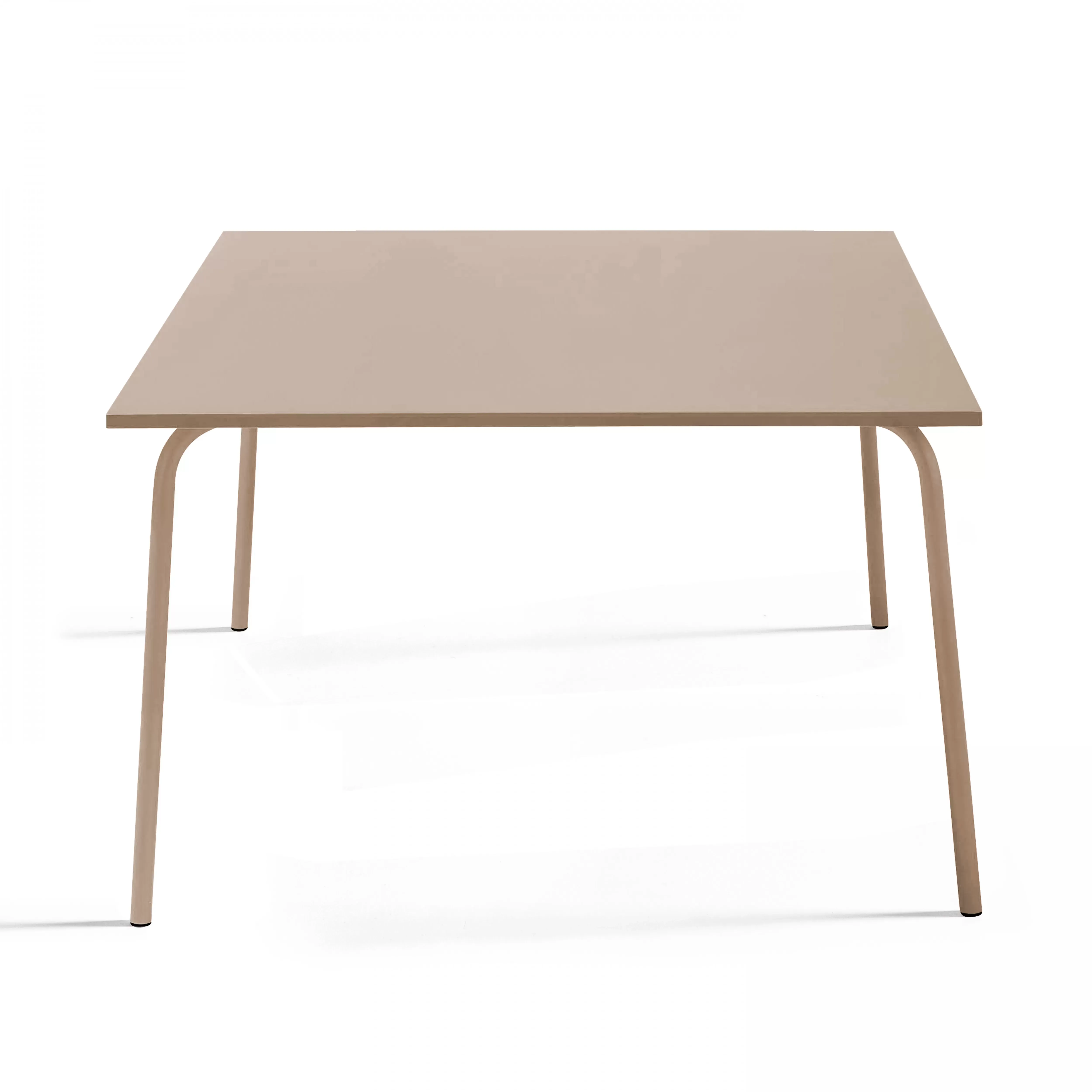 Illustration numéro 2 du produit Table de jardin carrée en acier taupe