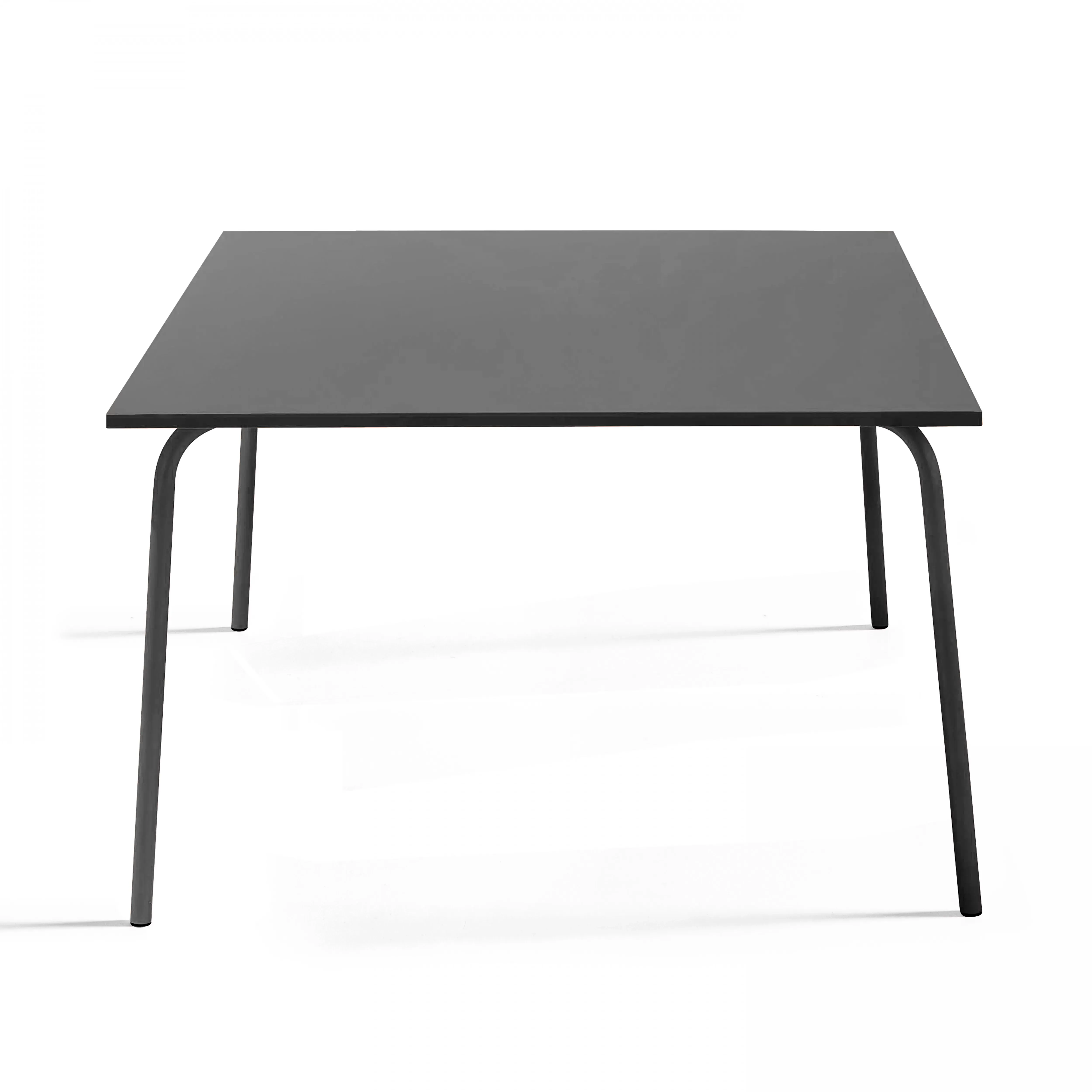 Illustration numéro 2 du produit Table de jardin carrée en métal anthracite