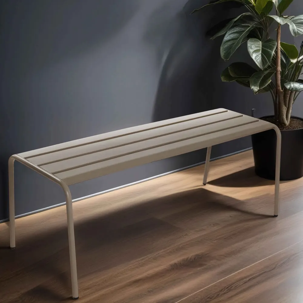 Illustration numéro 2 du produit Banc d'intérieur en métal taupe