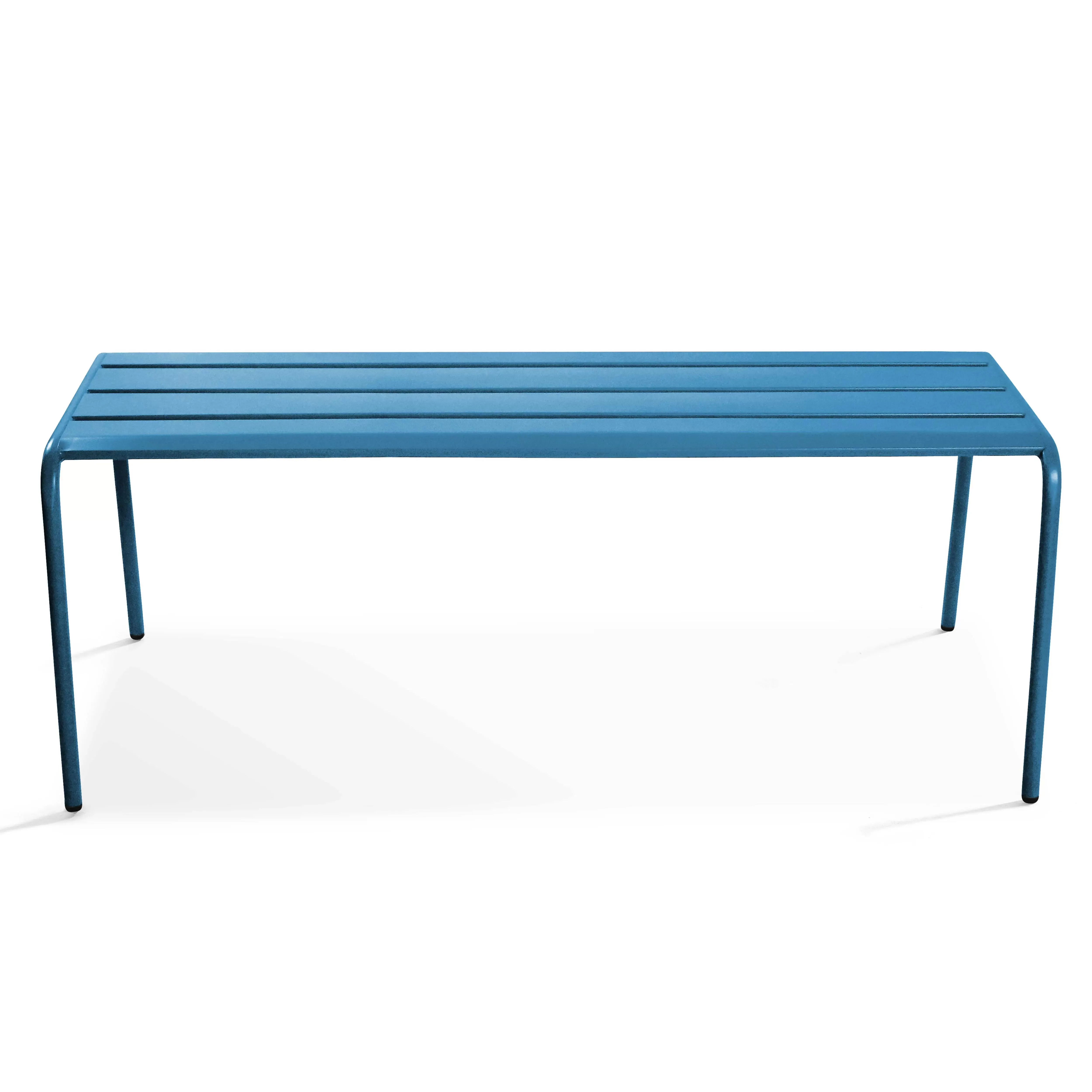 Illustration numéro 2 du produit Banc d'intérieur en métal bleu pacific