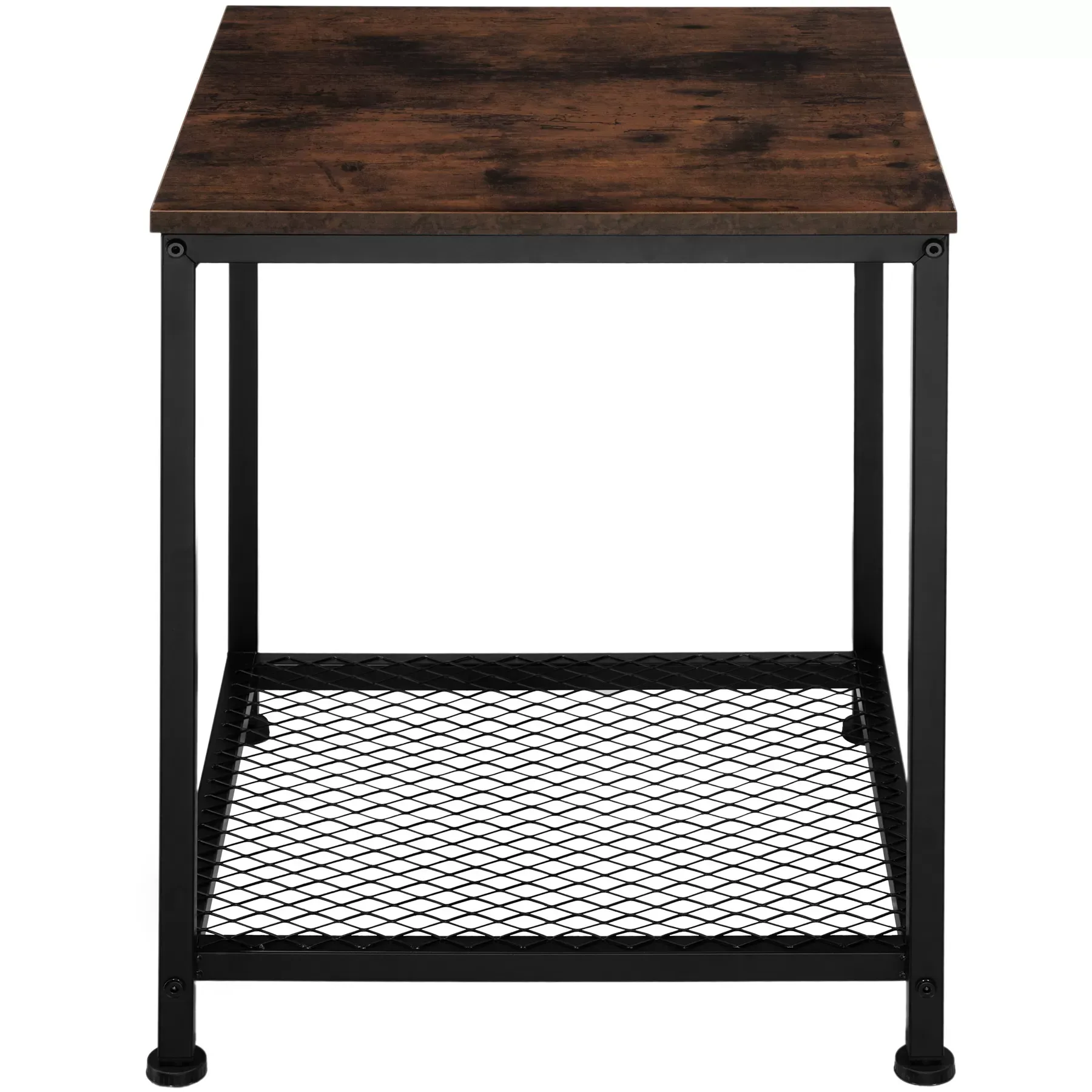 Illustration numéro 2 du produit Table d'appoint Style industriel 45,5 x 45,5 x 55,5 cm bois foncé