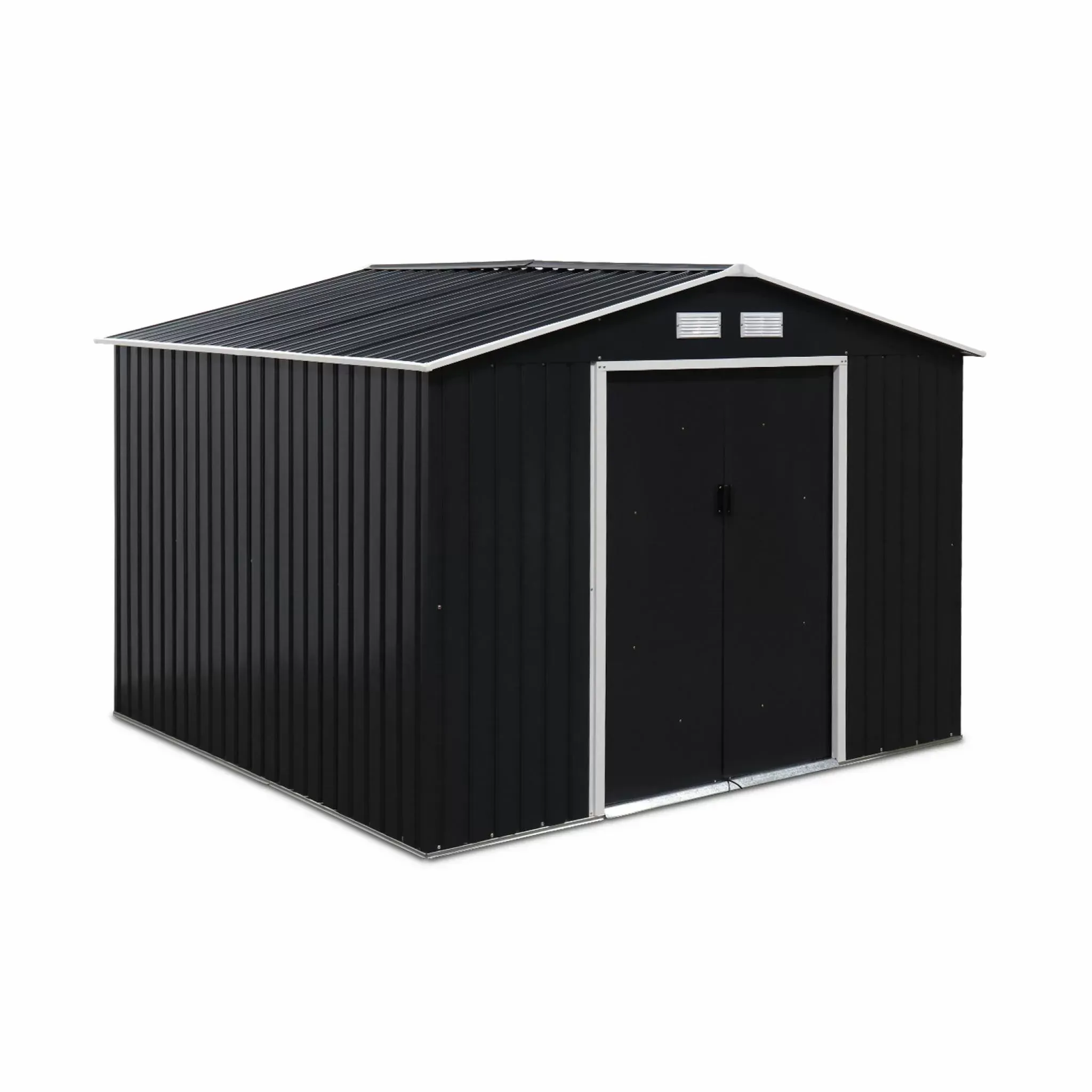 Illustration numéro 2 du produit Abri de jardin métal, gris et blanc 7,06m²