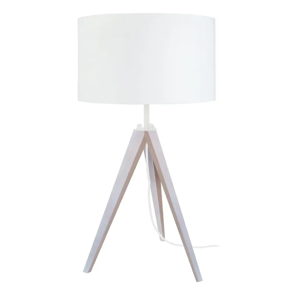 Illustration numéro 2 du produit Lampes à poser  bois,Blanc  , H 54xD54xP30cm