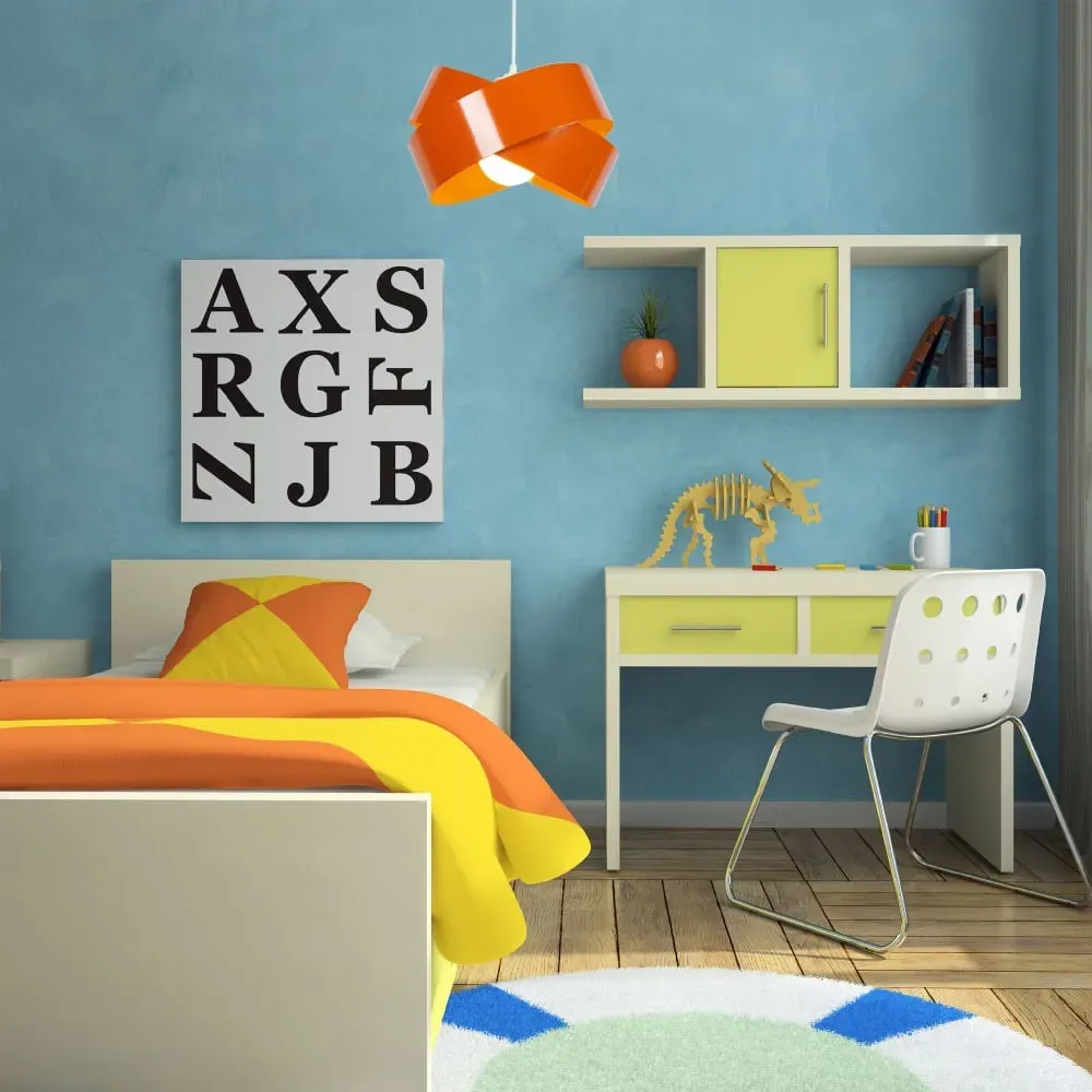 Illustration numéro 2 du produit Suspension  métal,Orange ,H80xD32x P 32cm