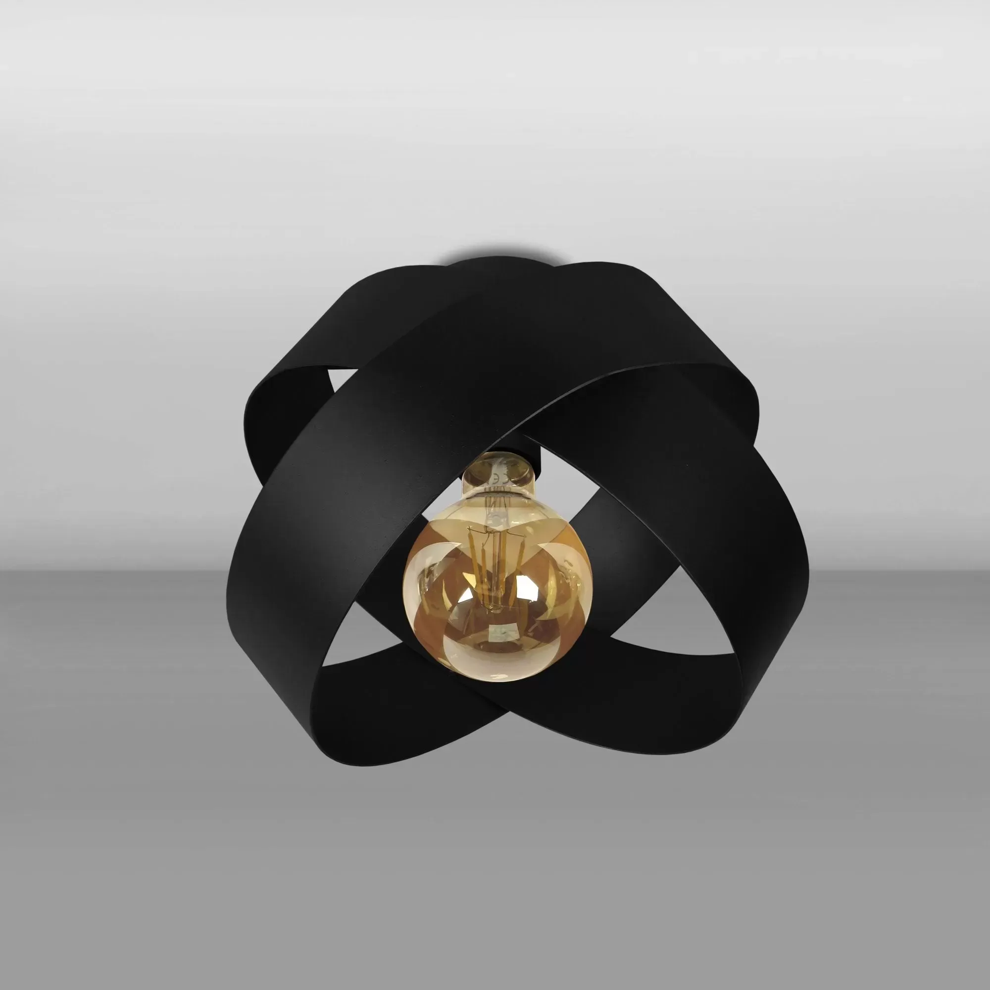 Illustration numéro 2 du produit Plafonnier  métal,Noir ,H22xD 25xP25cm