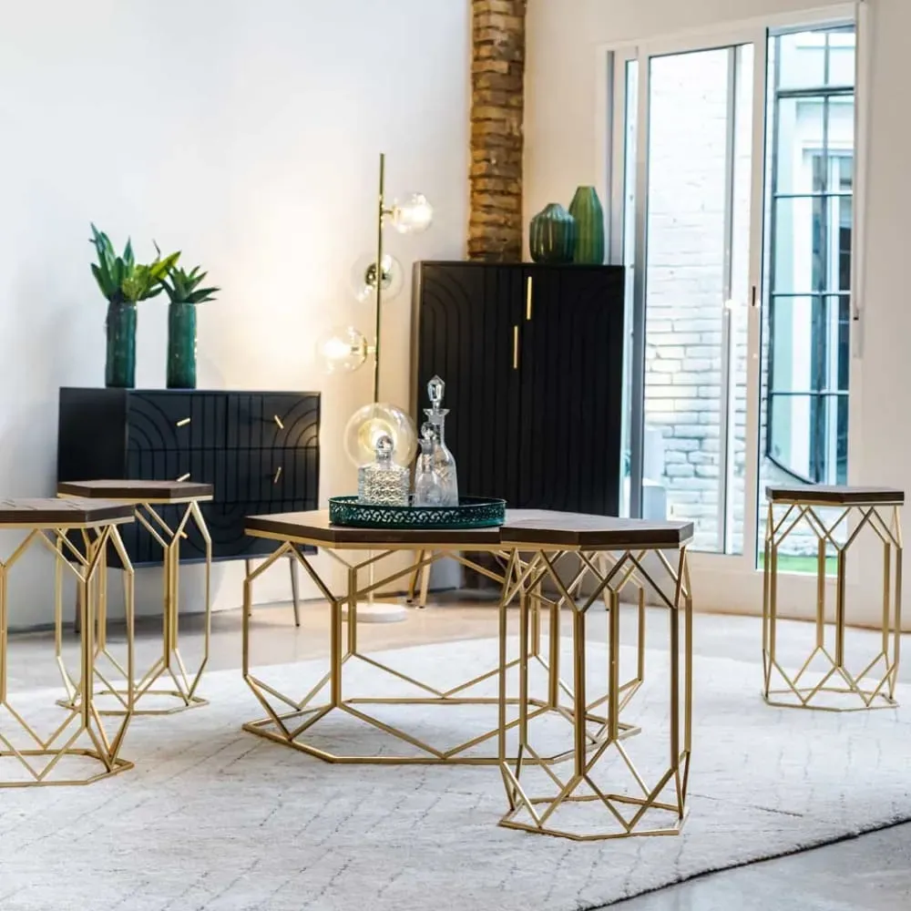 Illustration numéro 2 du produit Commode en métal noir 80x37x78h