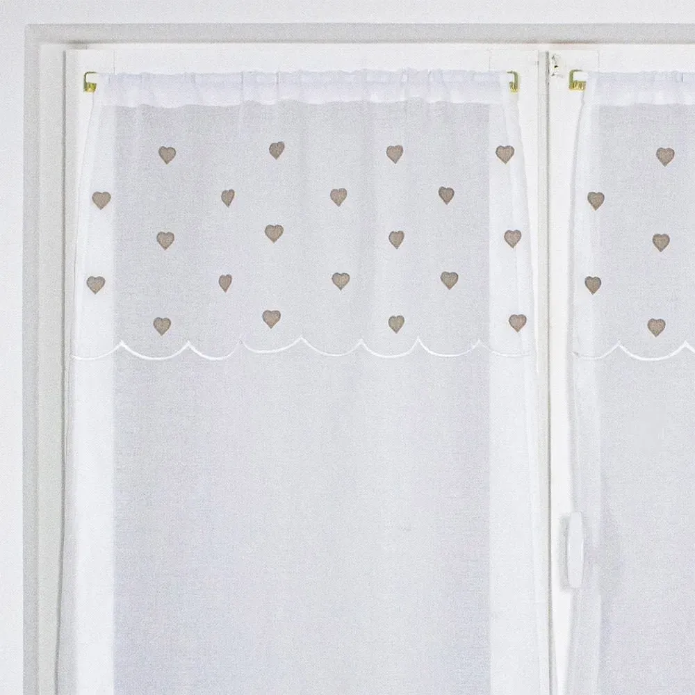 Illustration numéro 2 du produit Paire vitrages beige 60x120cm