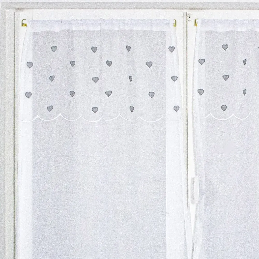 Illustration numéro 2 du produit Paire vitrages gris 60x160cm