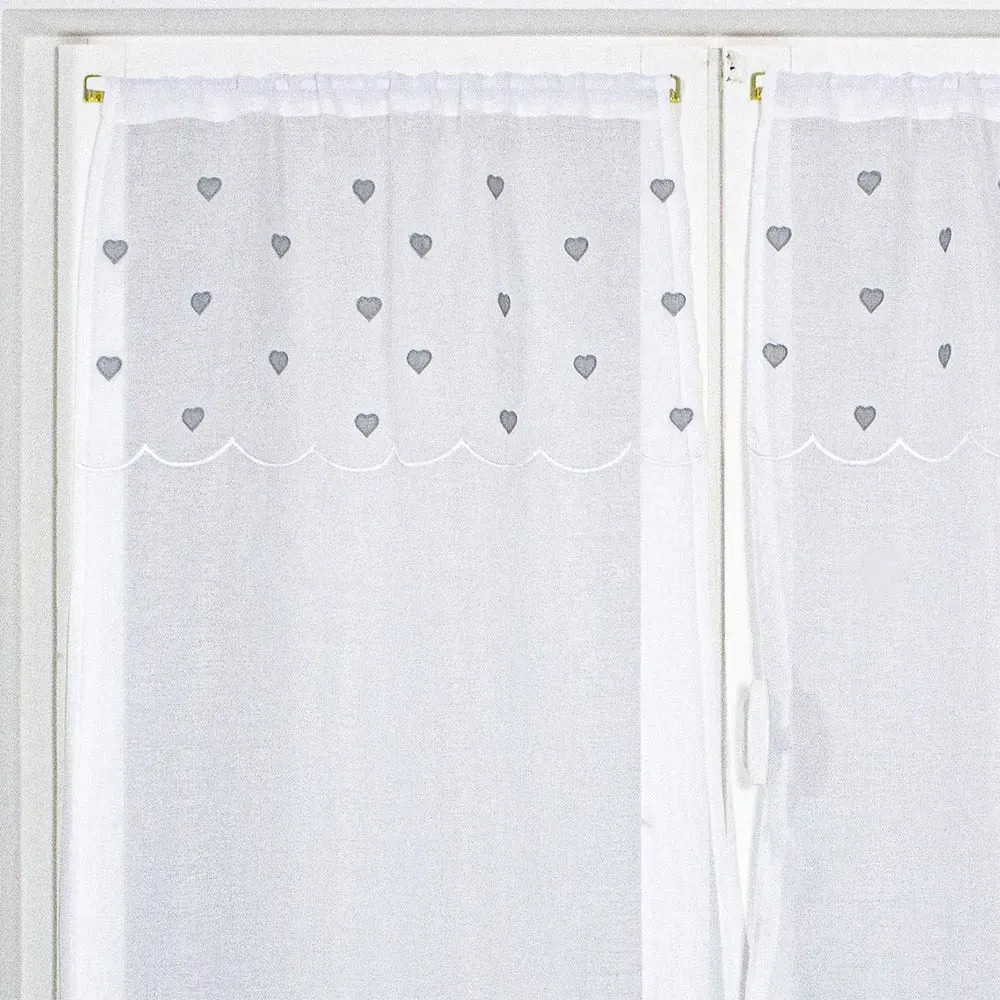 Illustration numéro 2 du produit Paire vitrages gris 60x120cm