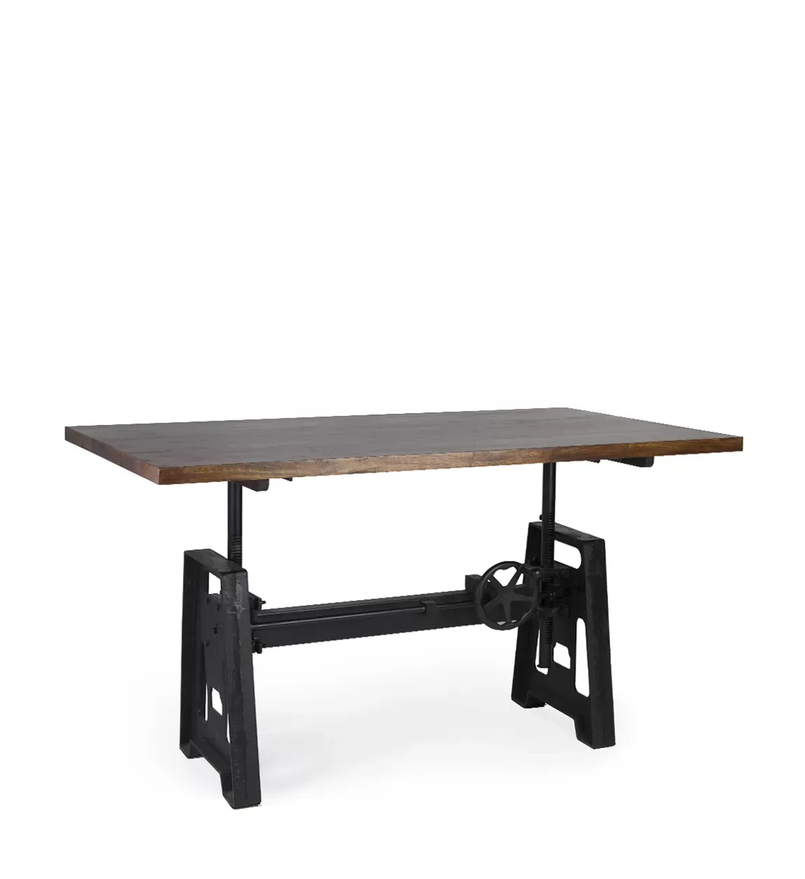 Illustration numéro 2 du produit Table reglable 4/6 personnes en bois et métal bicolore L 160 cm