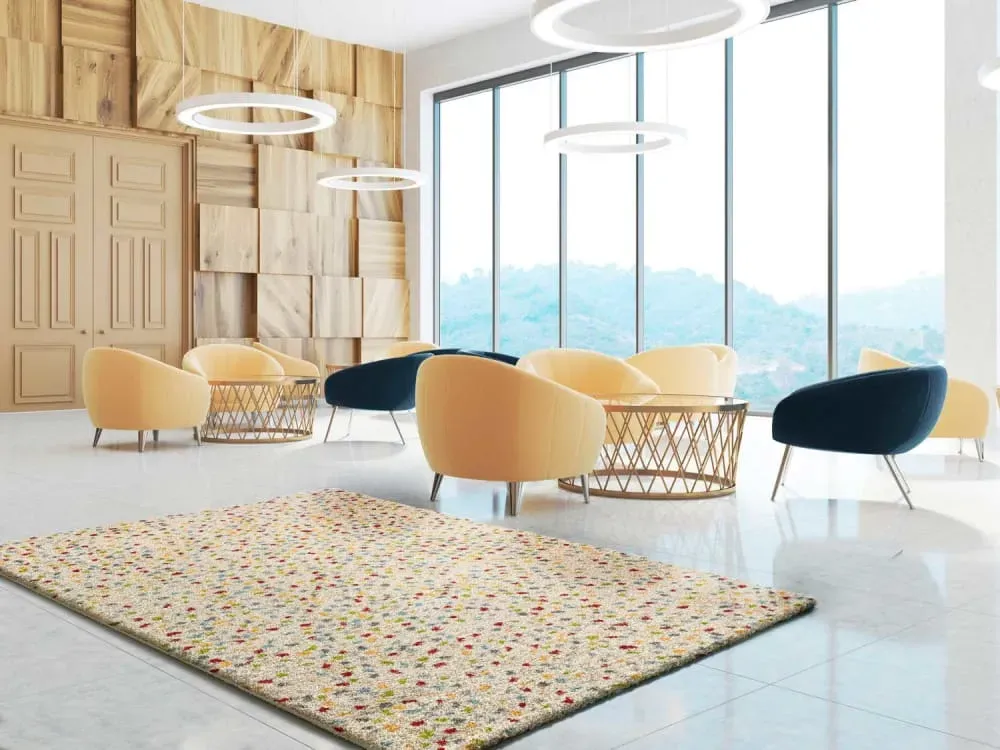 Illustration numéro 2 du produit Tapis shaggy moderne beige/multicolore 160x230 cm