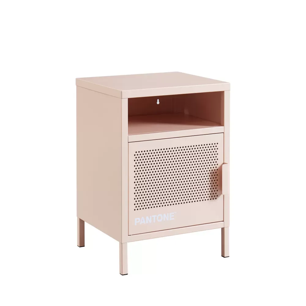 Illustration numéro 2 du produit Table de chevet métal rose blush 40cm