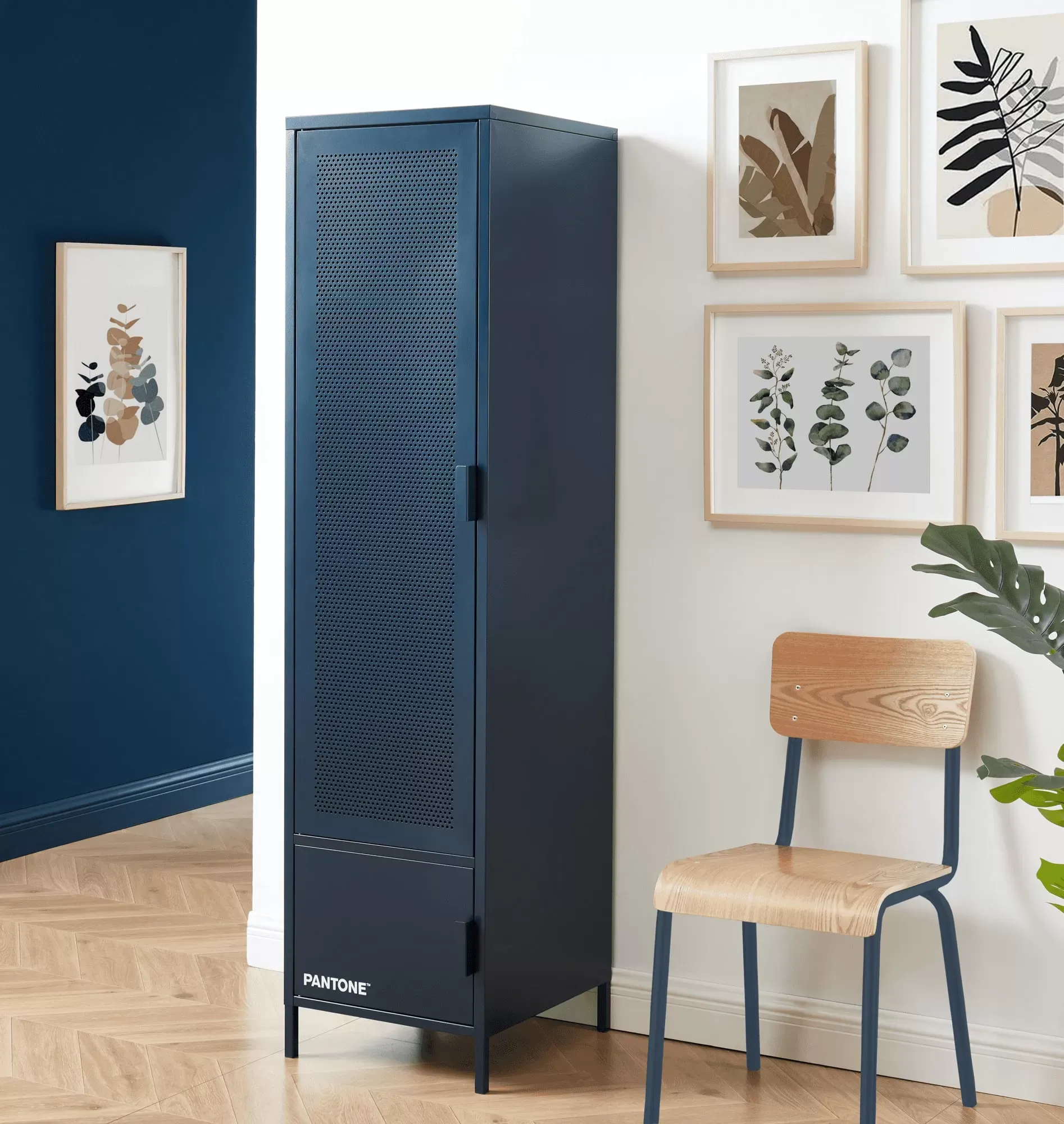 Illustration numéro 2 du produit Vestiaire métal bleu nuit h180cm