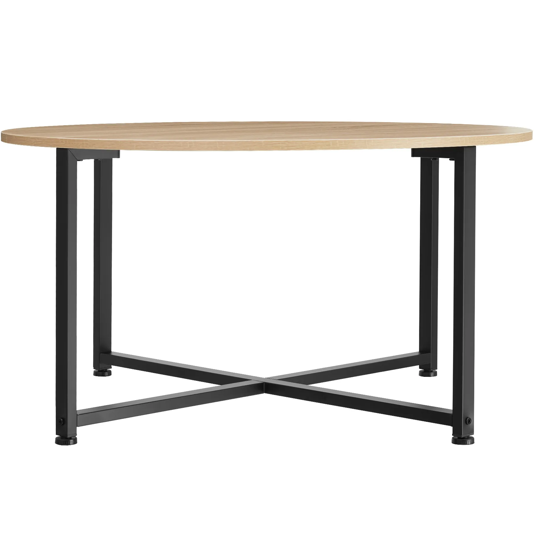 Illustration numéro 2 du produit Table basse pour salon Rond Style industriel bois clair