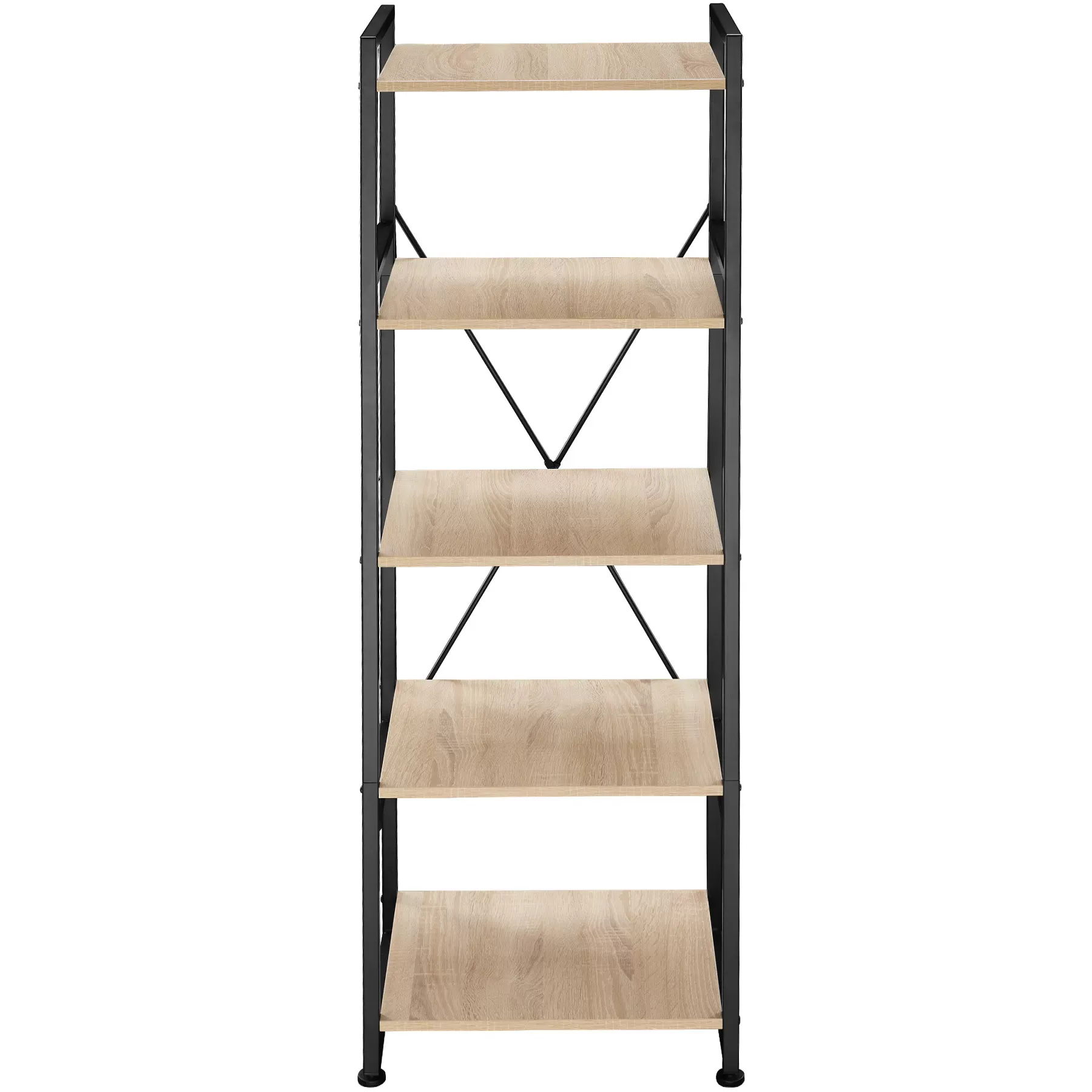 Illustration numéro 2 du produit Étagère bibliothèque style industriel anti-basculement bois clair