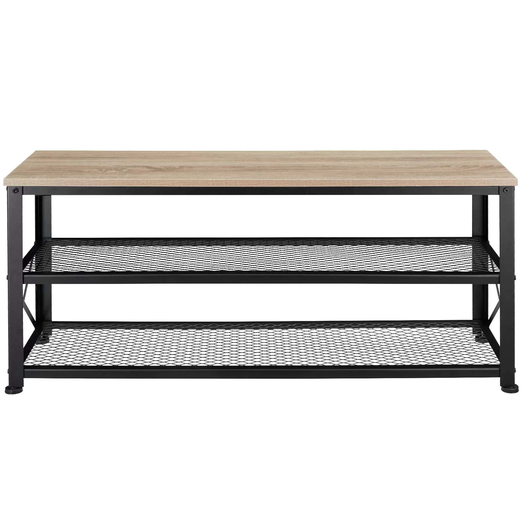 Illustration numéro 2 du produit Étagère à chaussures Style industriel 101x305x455cm Bois clair