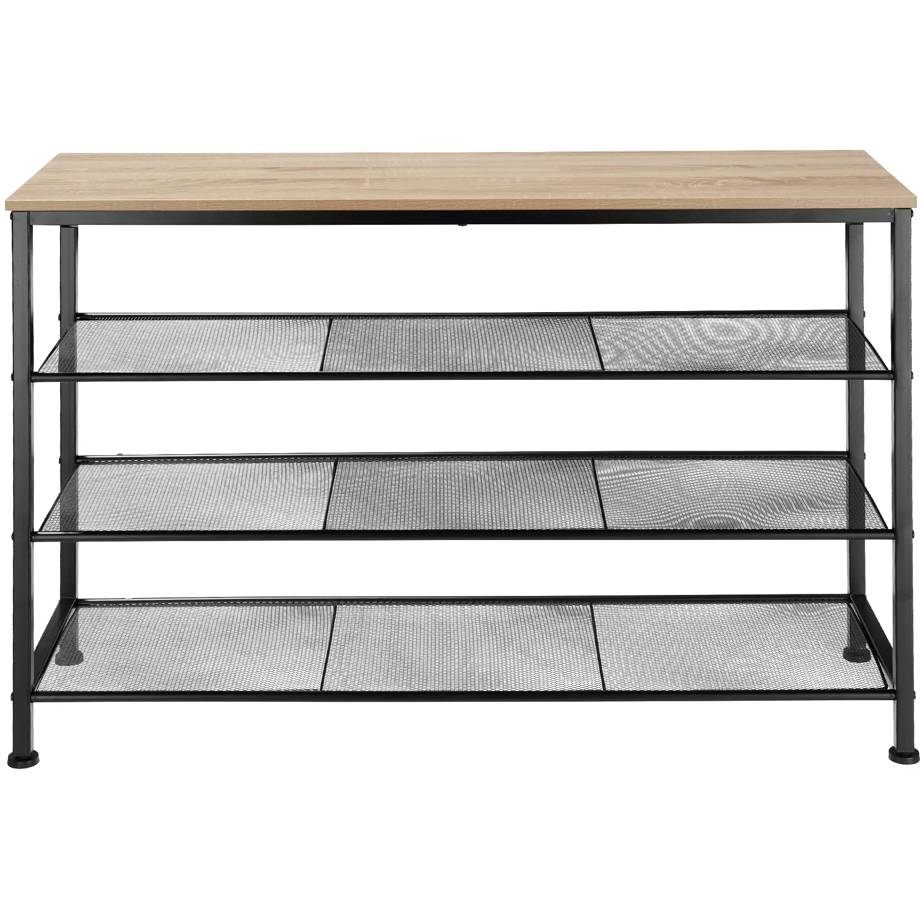 Illustration numéro 2 du produit Étagère à chaussures Style industriel 100x305x725cm Bois clair