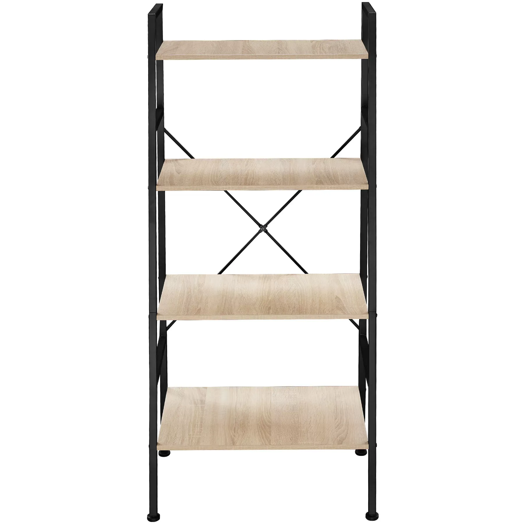 Illustration numéro 2 du produit Étagère bibliothèque style industriel anti-basculement bois clair