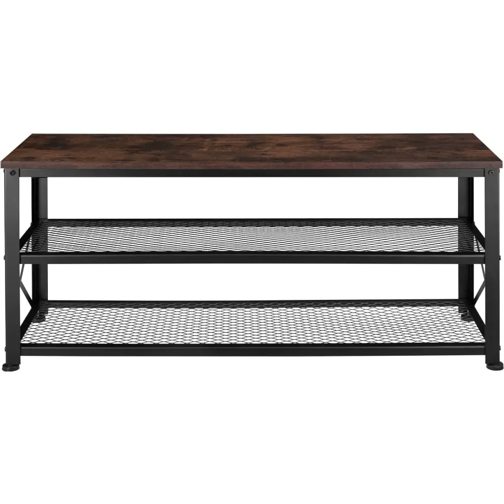 Illustration numéro 2 du produit Étagère à chaussures Style industriel 101 x 305 x 455 cm Bois foncé