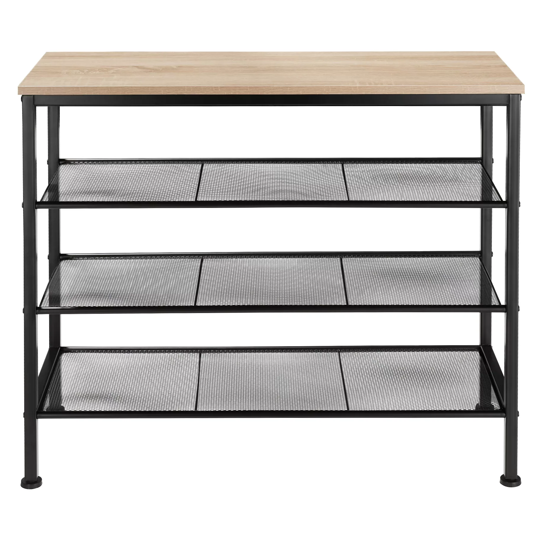 Illustration numéro 2 du produit Étagère à chaussures Style industriel 805 x 305 x 725 cm Bois clair