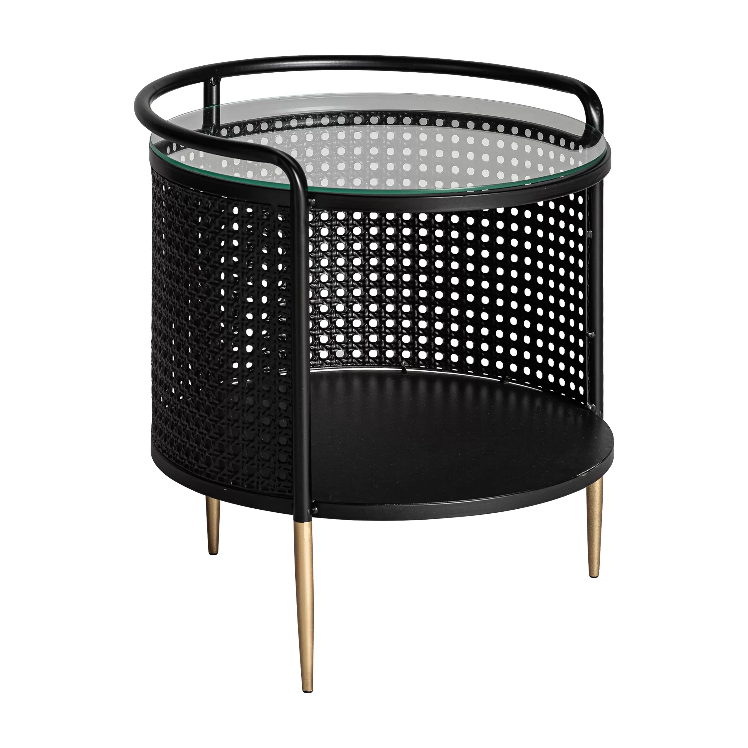 Illustration numéro 2 du produit Table basse en fer noir 44x44x50 cm