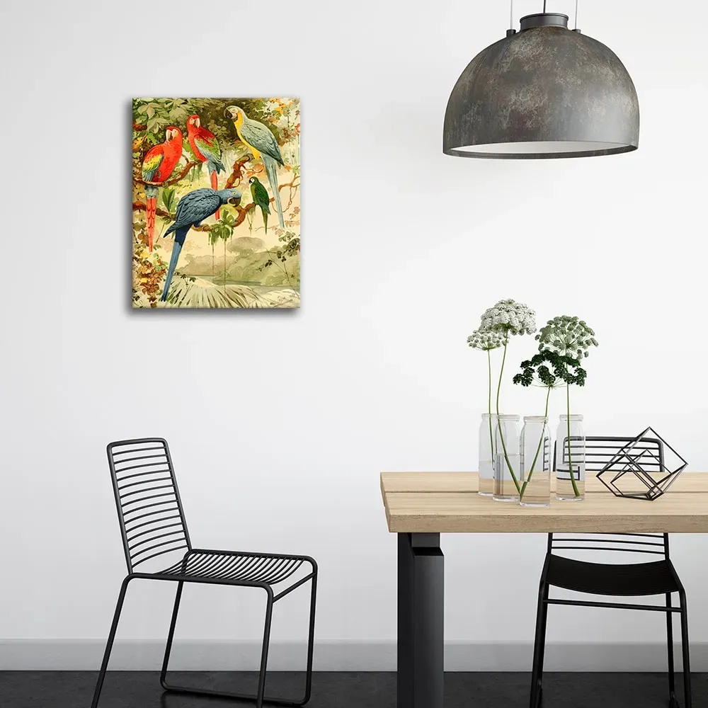 Illustration numéro 2 du produit Tableau - Aras - Emil August Goeldi 60x80cm